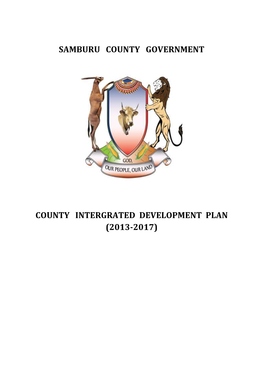 Samburu County Government County Intergrated Development Plan