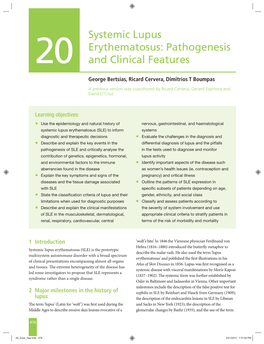 Systemic Lupus Erythematosus: Pathogenesis 20 and Clinical Features