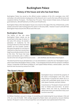 Article.. Buckingham Palace