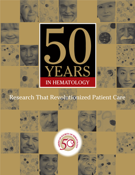 Research That Revolutionized Patient Care Foreword