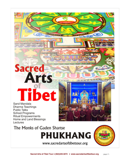 Sacred Arts of Tibet Tour ••• (562)225-3072 ••• ~Page 1~