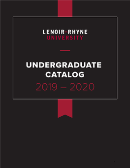 2019-2020 Undergraduate Catalog