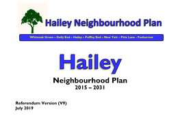 Hailey Neighbourhood Plan Housing Strategy