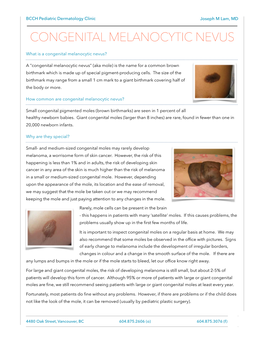 Congenital Melanocytic Nevus