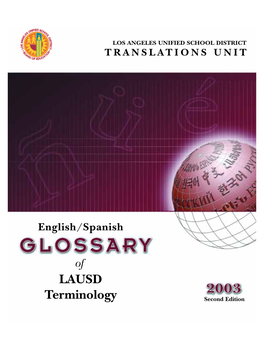 LAUSD English Spanish Glossary.Pdf