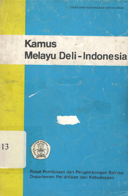 Kamus Melayu Deli-Indonesia
