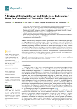 A Review of Biophysiological and Biochemical Indicators of Stress for Connected and Preventive Healthcare