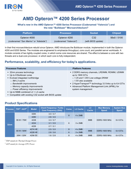 AMD Opteron™ 4200 Series Processor