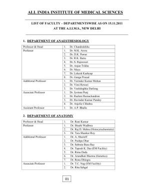 AIIMS Faculty Directory.Pdf