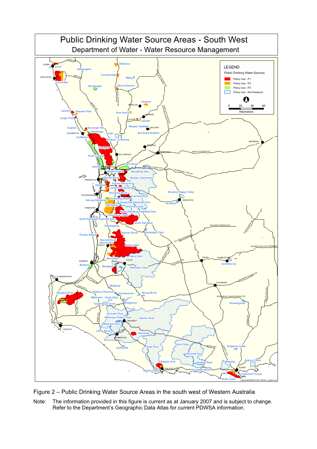 Public Drinking Water Source Areas - South West Department of Water - Water Resource Management