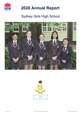 2020 Sydney Girls High School Annual Report