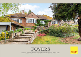 FOYERS Belsize, Sarratt, Rickmansworth, Hertfordshire, WD3 4NS ATTRACTIVE BUNGALOW on a LOVELY PLOT in an ELEVATED POSITION
