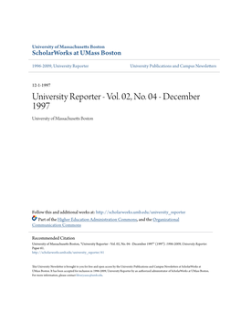 University Reporter University Publications and Campus Newsletters