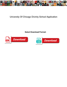 University of Chicago Divinity School Application