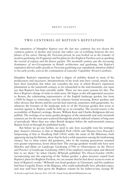 Two Centuries of Repton's Reputation