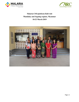 Myanmar CSO Field Visit Report 18-22