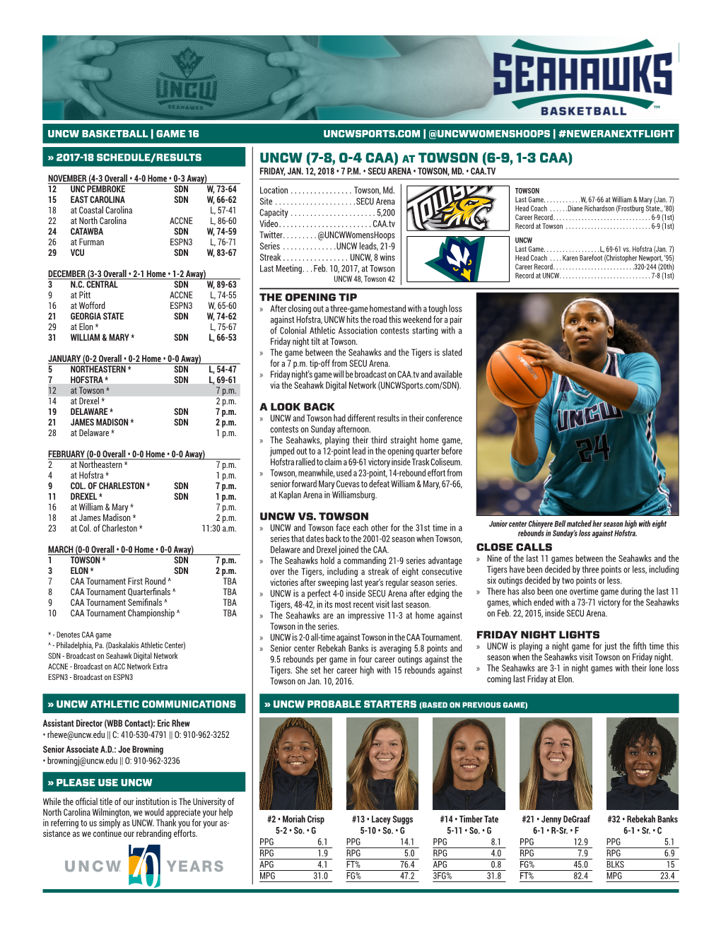 Uncw Basketball | Game 16 Uncwsports.Com | @Uncwwomenshoops | #Neweranextflight