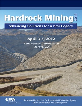 Hardrock Mining 2012 Advancing Solutions for a New Legacy
