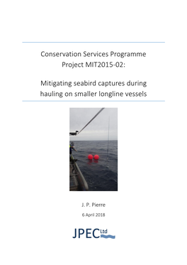 Conservation Services Programme Project MIT2015-02: Mitigating