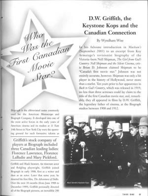 D.W. Griffith, the Keystone Kops and the Canadian Connection by Wyndham Wise