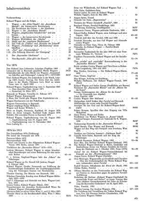 Inhaltsverzeichnis Vorbemerkung 5 Richard Wagner Und Die Folgen 6 1