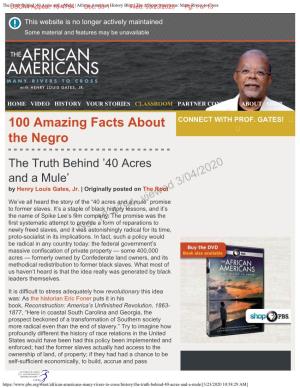 100 Amazing Facts About the Negro