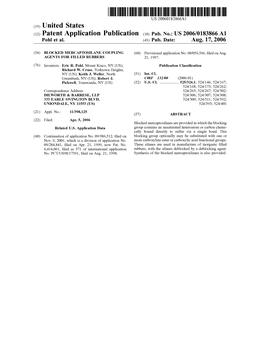 (12) Patent Application Publication (10) Pub. No.: US 2006/0183866A1 Pohl Et Al