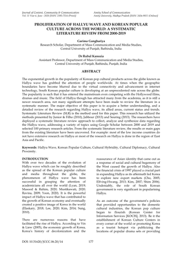 Proliferation of Hallyu Wave and Korean Popular Culture Across the World: a Systematic Literature Review from 2000-2019