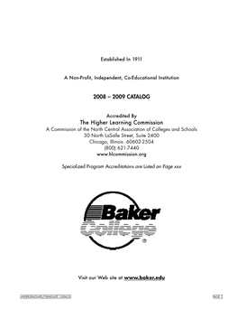 2008 – 2009 Catalog