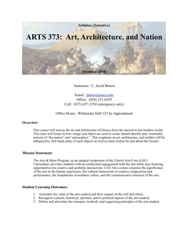 Art, Architecture, and Nation