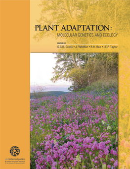 Plant Adaptation: Molecular Genetics and Ecology 12