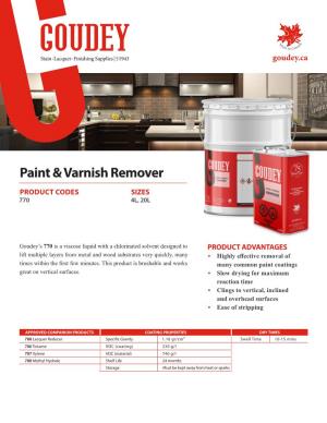 Paint & Varnish Remover
