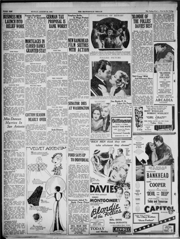 BANKHEAD Cludes Such Ss Billie Dove, Aueh As Owen D Young of New MORTGAGES in This: All Persons Possessing Fortunes Players York