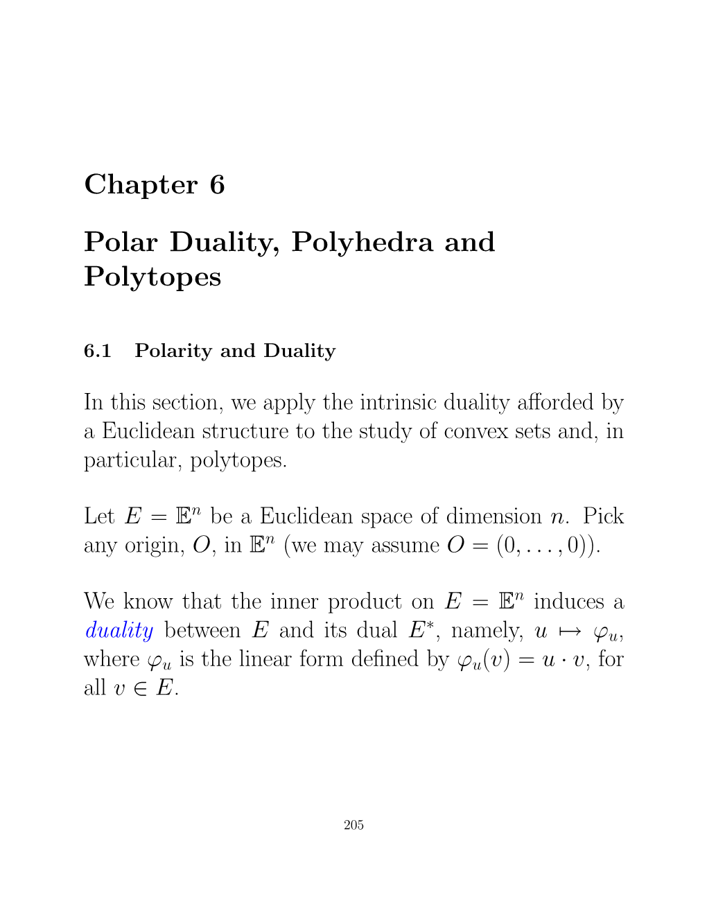 Chapter 6 Polar Duality Polyhedra And Polytopes Docslib