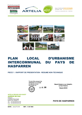 Plan Local D'urbanisme Intercommunal Du Pays De