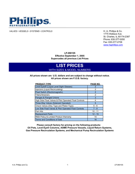 List Price Bulletin 103105
