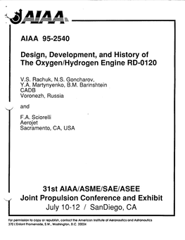 Design, Development, and History of the Oxygen/Hydrogen Engine RD