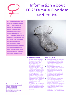 Information About FC2 Female Condom and Its Use