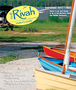 Inside: • Follow the Artisan Trail • Mobile Cuisine • Meet the Winners: Bait and Tackle • Dining at Cobb’S Creek Diner
