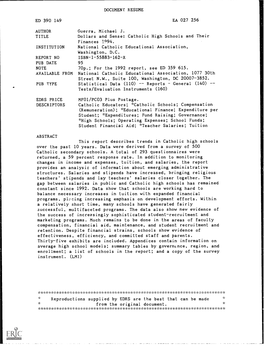 Ed 390 149 Author Title Institution Report No Pub Date Note Available from Pub Type Edrs Price Descriptors Abstract Document