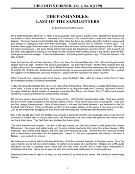 The Panhandles: Last of the Sandlotters