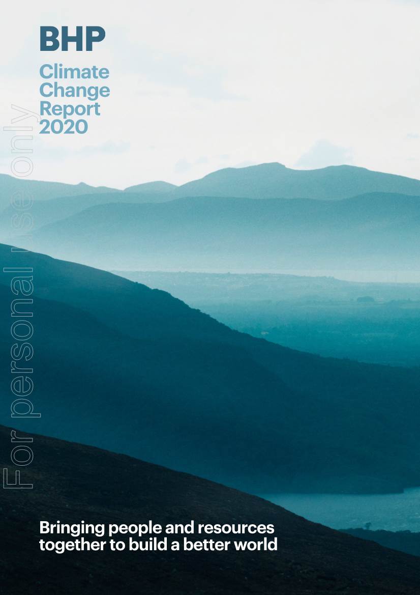 Climate Change Report 2020 Is Available at Bhp.Com