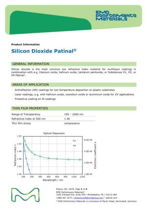 Sio2,Silicon Dioxide Patinal®Us