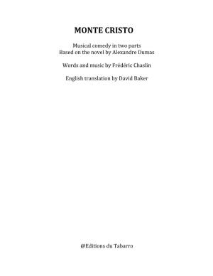 Montecristo ENGLISH LIBRETTO (Full)