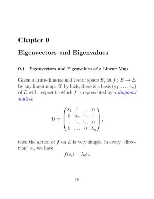 Chapter 9 Eigenvectors and Eigenvalues