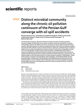 Distinct Microbial Community Along the Chronic Oil Pollution Continuum of the Persian Gulf Converge with Oil Spill Accidents