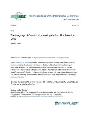 The Language of Creation: Confronting the God Plus Evolution Myth