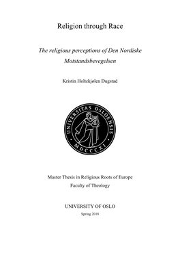 Religion-Through-Race-Dugstad.Pdf (891.6Kb)