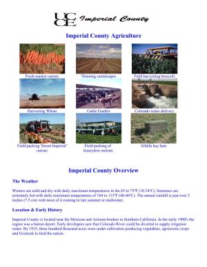 Imperial County Agriculture Imperial County Overview