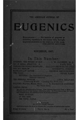American Journal of Eugenics